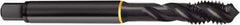 Guhring - #6-40 UNF 2B/3B Modified Bottoming Spiral Flute Tap - Cobalt, Oxide Finish, 2" OAL, Right Hand Flute, Right Hand Thread, H2, Series 4409 - Exact Tool & Supply
