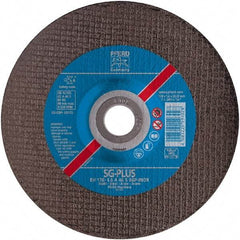 PFERD - 46 Grit, 4-1/2" Wheel Diam, 7/8" Arbor Hole, Type 27 Depressed Center Wheel - Aluminum Oxide - Exact Tool & Supply