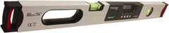 Digi-Pas - 24" Long 2 Vial Box Beam Level - Aluminum, Black/Gray, 1 Plumb & 1 Level Vial - Exact Tool & Supply