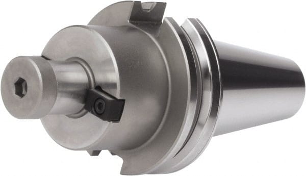 Accupro - CAT40 Dual Contact Taper Shank 3 - 3-1/2" Cutting Diam 1-1/4" Pilot Shell Mill Holder - Exact Tool & Supply