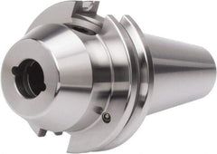 Accupro - CAT40 Taper Shank 3/4" Hole End Mill Holder/Adapter - 1-3/4" Nose Diam, 3" Projection, Through-Spindle & DIN Flange Coolant - Exact Tool & Supply