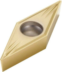 Seco - VBMT21.51 MF2 Grade CP500 Carbide Turning Insert - TiAlN/TiN Finish, 35° Diamond, 1/4" Inscr Circle, 3/32" Thick, 1/64" Corner Radius - Exact Tool & Supply