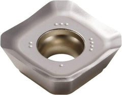 Seco - SEEX1505 M12 Grade MS2050 Carbide Milling Insert - TiAlN/NbN Finish, 0.219" Thick, 5/8" Inscribed Circle - Exact Tool & Supply