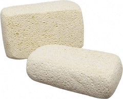 Ability One - 6-1/2" Long x 2.13" Wide x 1" Thick Scouring Sponge - Non-Abrasive, Tan - Exact Tool & Supply