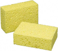 Ability One - 5-3/4" Long x 1-3/4" Wide x 1" Thick Scouring Sponge - Non-Abrasive, Yellow - Exact Tool & Supply