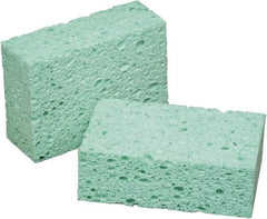 Ability One - 5-3/4" Long x 1-3/4" Wide x 1" Thick Scouring Sponge - Non-Abrasive, Green - Exact Tool & Supply
