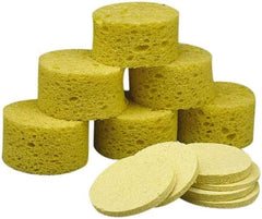 Ability One - 1-3/8" Long x 1" Wide x 1" Thick Scouring Sponge - Non-Abrasive, Tan - Exact Tool & Supply
