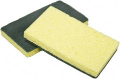 Ability One - 3-1/4" Long x 1/2" Wide x 1" Thick Scouring Sponge - Nonabrasive, Yellow/Green - Exact Tool & Supply
