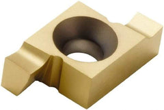 Seco - 2503015X4GK FG Grade CP500, 0.0845987" Cutting Width Carbide Grooving Insert - 6mm Max Depth of Cut, Left Hand, 0.15mm Corner Radius, TiAlN/TiN Finish - Exact Tool & Supply