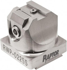 Raptor Workholding - 3/8" Jaw Width, 2" High x 2.07" Long x 2.07" Wide Dovetail Vise - For Use with 4 & 5 Axis Workholding Systems - Exact Tool & Supply