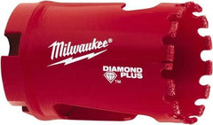 Milwaukee Tool - 1-3/8" Diam, 1-1/2" Cutting Depth, Hole Saw - Diamond Grit Saw, Continuous Edge - Exact Tool & Supply