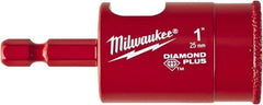 Milwaukee Tool - 1" Diam, 1-1/2" Cutting Depth, Hole Saw - Diamond Grit Saw, Continuous Edge - Exact Tool & Supply
