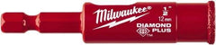 Milwaukee Tool - 1/2" Diam, 1-1/2" Cutting Depth, Hole Saw - Diamond Grit Saw, Continuous Edge - Exact Tool & Supply