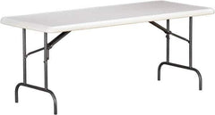 Ability One - 30" Long x 72" Wide x 29" High, Rectangular Folding Table - Platinum - Exact Tool & Supply