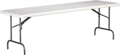 Ability One - 30" Long x 96" Wide x 29" High, Rectangular Folding Table - Platinum - Exact Tool & Supply