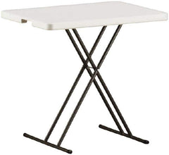 Ability One - 30" Long x 20" Wide x 25" High, Rectangular Folding Table - Platinum - Exact Tool & Supply