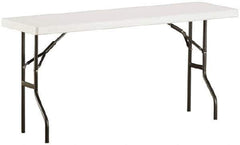 Ability One - 60" Long x 18" Wide x 29" High, Rectangular Folding Table - Platinum - Exact Tool & Supply