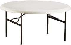 Ability One - 60" Wide x 29" High x 60" Diam, Round Folding Table - Platinum - Exact Tool & Supply