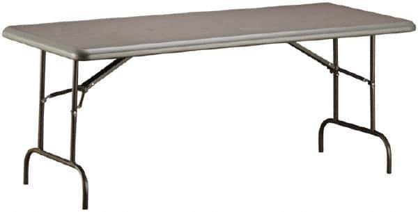 Ability One - 72" Long x 30" Wide x 29" High, Rectangular Folding Table - Charcoal - Exact Tool & Supply