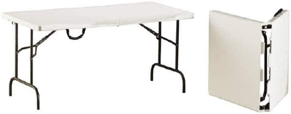 Ability One - 60" Long x 30" Wide x 29" High, Rectangular Folding Table - Platinum - Exact Tool & Supply