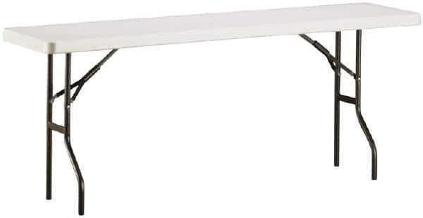 Ability One - 72" Long x 18" Wide x 29" High, Rectangular Folding Table - Platinum - Exact Tool & Supply