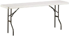 Ability One - 72" Long x 18" Wide x 29" High, Rectangular Folding Table - Platinum - Exact Tool & Supply