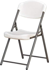 Ability One - 18-3/8" Wide x 5-1/4" Deep x 14-1/2" High, Plastic & Steel Standard Folding Chair - Platinum - Exact Tool & Supply
