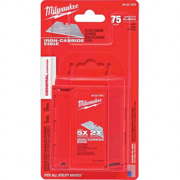 Milwaukee Tool - Knife Blades Type: Utility Knife Blade Material: Carbon Steel - Exact Tool & Supply