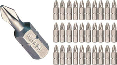 Wiha - #1, Insert Phillips Screwdriver Bit - 1/4" Drive, - Exact Tool & Supply