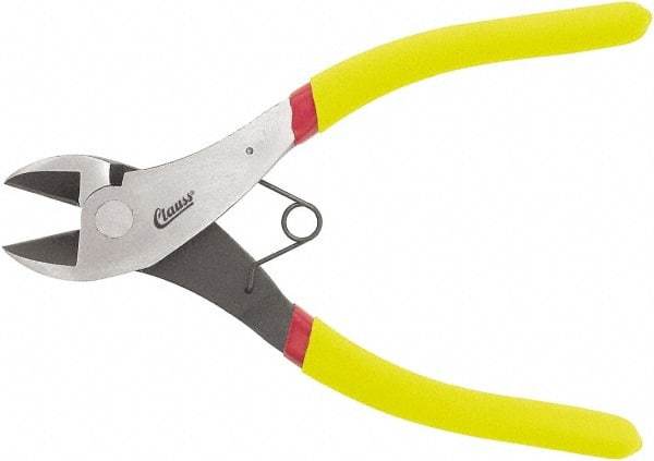 Clauss - 7" OAL, Diagonal Cutter - 3/4" Jaw Length x 1/2" Jaw Width, Hot Forged Carbon Steel Handle - Exact Tool & Supply