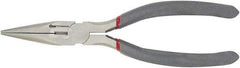 Clauss - 8" OAL, 2-7/8" Jaw Length x 7/8" Jaw Width, Long Nose Side Cutting Needle Nose Pliers - Needle Nose Jaw, Standard Head, Comfort Grip Handles - Exact Tool & Supply