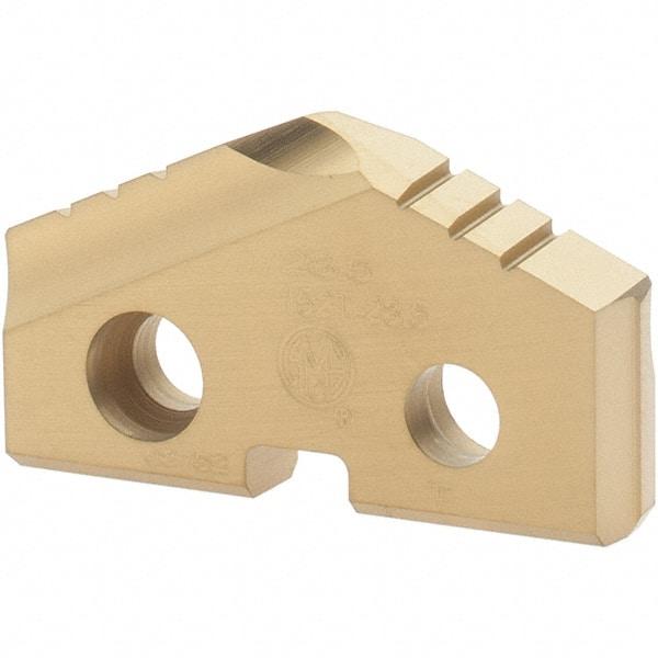 Allied Machine and Engineering - 28.5mm Diam x 3/16" Thick, Seat Code 2, 132° Included Angle Spade Drill Insert - TiN Coated, Cobalt, Grade Super Cobalt, Series T-A - Exact Tool & Supply
