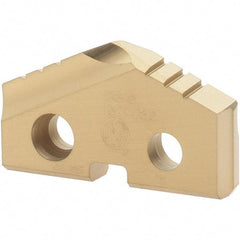 Allied Machine and Engineering - 28.5mm Diam x 3/16" Thick, Seat Code 2, 132° Included Angle Spade Drill Insert - TiN Coated, Cobalt, Grade Super Cobalt, Series T-A - Exact Tool & Supply