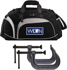 Wilton - Regular-Duty 4-1/4" Max Opening, 3-1/4" Throat Depth, Forged Steel Standard C-Clamp - 6,200 Lb Capacity, 0" Min Opening, Deep Throat - Exact Tool & Supply
