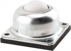 Hudson Bearing - 1-1/2 Inch Diameter, Round, Nylon Ball Transfer - 2.5625 Inch Mount Height, 250 Lb. Capacity - Exact Tool & Supply