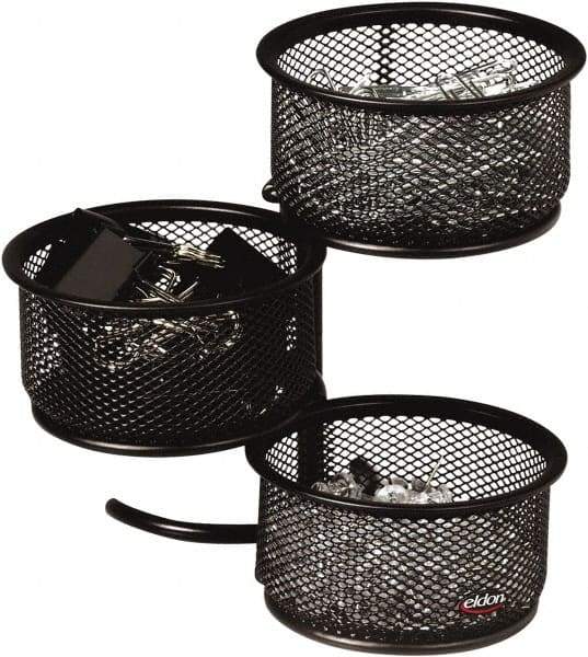 Rolodex - Black Desk Top Organizer - Mesh Metal - Exact Tool & Supply