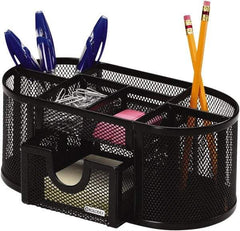 Rolodex - Black Desk Top Organizer - Mesh Metal - Exact Tool & Supply