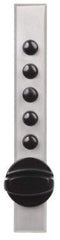 Kaba Access - 3/4" Body Diam, 20 GA. Metal Deck" Max Thickness, Push Lock - Screw Fastening Style, Satin Chrome Coated - Exact Tool & Supply
