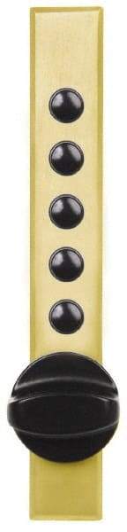 Kaba Access - 3/4" Body Diam, 20 GA. Metal Deck" Max Thickness, Push Lock - Screw Fastening Style, Satin Brass Coated - Exact Tool & Supply