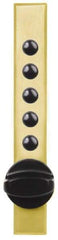 Kaba Access - 3/4" Body Diam, 20 GA. Metal Deck" Max Thickness, Push Lock - Screw Fastening Style, Satin Brass Coated - Exact Tool & Supply