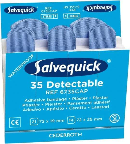 Medique - 2-9/16, 2-13/16" Long x 1-1/2, 3/4" Wide, General Purpose Self-Adhesive Bandage - Woven Fabric Bandage - Exact Tool & Supply