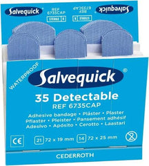 Medique - 2-9/16, 2-13/16" Long x 1-1/2, 3/4" Wide, General Purpose Self-Adhesive Bandage - Woven Fabric Bandage - Exact Tool & Supply