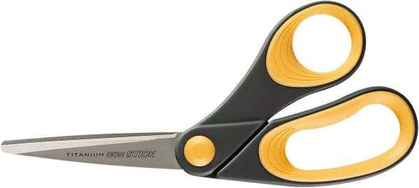 Ability One - 4" LOC, 8" OAL Titanium Scissors - Ambidextrous, Straight Handle, For Sticky Residues - Exact Tool & Supply