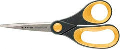 Ability One - 4" LOC, 8" OAL Titanium Scissors - Ambidextrous, Straight Handle, For Sticky Residues - Exact Tool & Supply