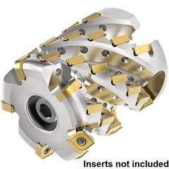 Kennametal - 24 Inserts, 63mm Cut Diam, 27mm Arbor Diam, 60.78mm Max Depth of Cut, Indexable Square-Shoulder Face Mill - 90° Lead Angle, 75mm High, SNHJ1206.. Insert Compatibility, Through Coolant, Series HARVI Ultra 8X - Exact Tool & Supply