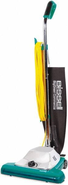 Bissell - Single Motor Upright Vacuum Cleaner - 16" Cleaning Width, 7.25" Amps, Ergonomically Looped Handle, Green & Black - Exact Tool & Supply