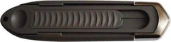 ICT - Retractable Utility Knife - 1" Stainless Steel Blade, Gray ABS Plastic/Stainless Steel Handle, 1 Blade Included - Exact Tool & Supply