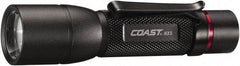 Coast Cutlery - White LED Bulb, 130 Lumens, Industrial/Tactical Flashlight - Black Aluminum Body, 1 AA Battery Included - Exact Tool & Supply