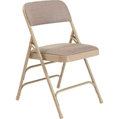 NPS - Folding Chairs Pad Type: Folding Chair w/Fabric Padded Seat Material: Steel - Exact Tool & Supply