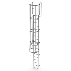TRI-ARC - Rolling & Wall Mounted Ladders & Platforms Type: Fixed Ladder Style: Safety Cage - Exact Tool & Supply